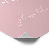 Whimsical Dusty Rose Kinderdusche bevorzugt Schild (Ecke)