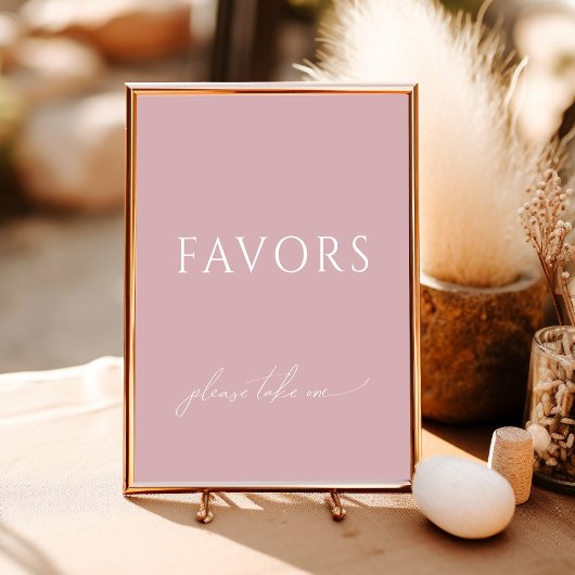 Whimsical Dusty Rose Kinderdusche bevorzugt Schild