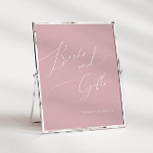 Whimsical Dusty Rose Kinderdusche Bücher und Gesch Poster