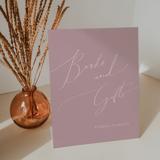 Whimsical Dusty Rose Kinderdusche Bücher und Gesch Sockelschild