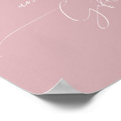 Whimsical Dusty Rose Kinderduschkarten und Geschen Poster (Ecke)