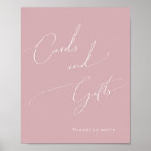 Whimsical Dusty Rose Kinderduschkarten und Geschen Poster (Vorne)