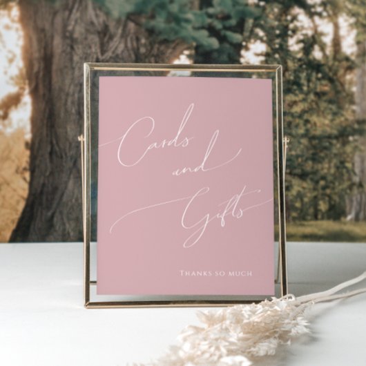 Whimsical Dusty Rose Kinderduschkarten und Geschen Poster
