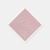 Whimsical Dusty Rose Oh Babydusche Napkins Serviette (Ecke)