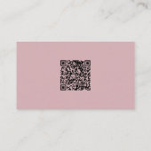 Whimsical Dusty Rose QR Code Baby Registry Begleitkarte (Rückseite)