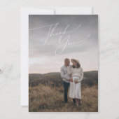 Whimsical Dusty Rose Vertikales Foto Kinderdusche Dankeskarte (Rückseite)