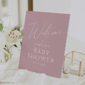 Whimsical Dusty Rose Welcome Baby Dusche Sockelschild
