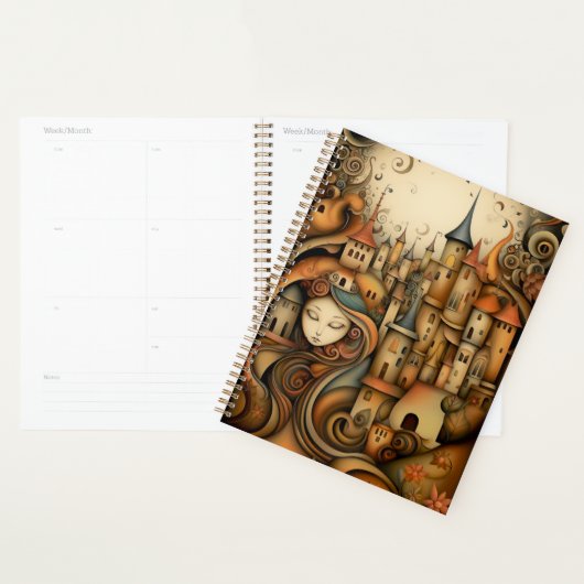 Whimsical Earth Tone Village Planer (Anzeige)