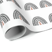 Whimsical Easter Bunny Rainbow Icon Minimal Spring Geschenkpapier (Rolleneckpunkt)