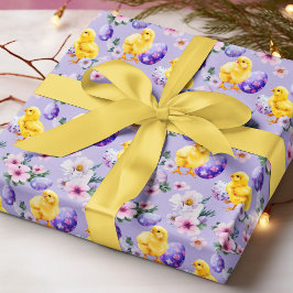 Whimsical Easter Chicks Wrapping Paper Geschenkpapier
