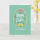 Whimsical Easter Grandson Card Karte (Gelbe Blume)