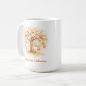 Whimsical Easter Mug with Blooming Tree and Eggs Kaffeetasse (Vorderseite Links)