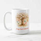 Whimsical Easter Mug with Blooming Tree and Eggs Kaffeetasse (Links)