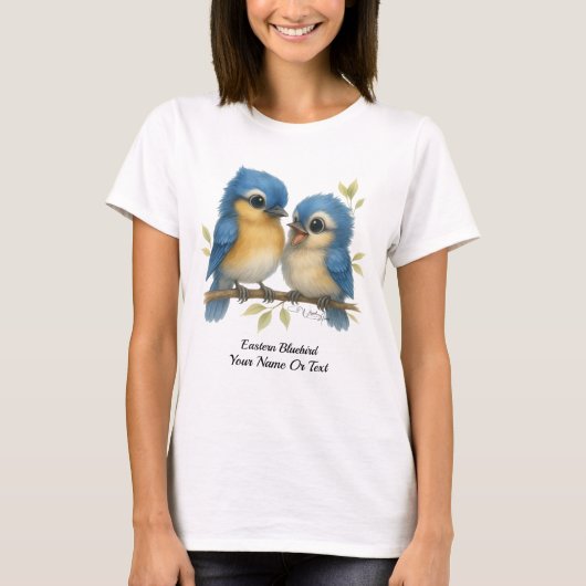 Whimsical Eastern Bluebird T-Shirt (Vorderseite)