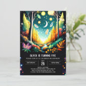 Whimsical Editable Firefest Birthday Einladung (Stehend Vorderseite)