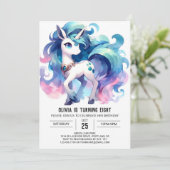 Whimsical Editable Horse Birthday Einladung (Stehend Vorderseite)