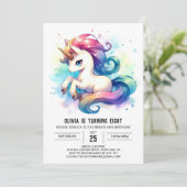 Whimsical Editable Horse Birthday Einladung (Stehend Vorderseite)