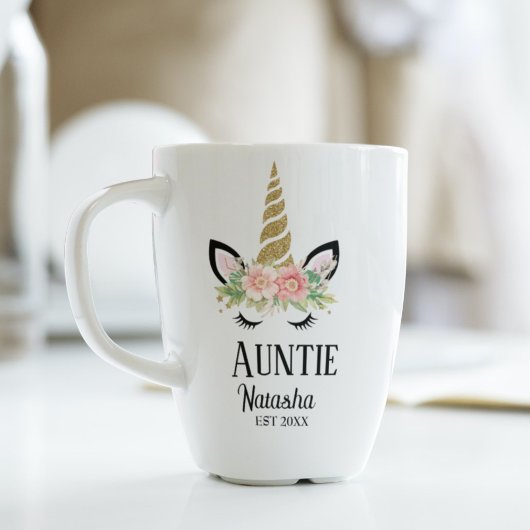 Whimsical Einhorn Tantchen, Schwangerschaftsankünd Kaffeetasse