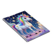 Whimsical Einhornheft mit Regenbogenstern Notizblock (Rechte Seite)