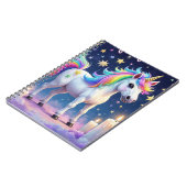 Whimsical Einhornheft mit Regenbogenstern Notizblock (Linke Seite)