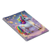 Whimsical Einhornheft mit Regenbogenstern Notizblock (Rechte Seite)