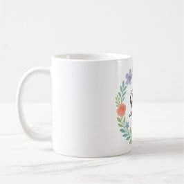 Whimsical Elegance Floral Monogram Kaffeetasse