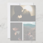 Whimsical Elegant 4 Foto Vellum Overlay Wedding Einladung (Rückseite)