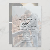 Whimsical Elegant 4 Foto Vellum Overlay Wedding Einladung (Vorne/Hinten)