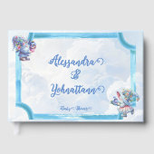 Whimsical Elegant Blueberry Gnome Baby Dusche Gästebuch (Vorderseite)