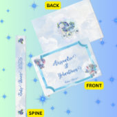 Whimsical Elegant Blueberry Gnome Baby Dusche Gästebuch