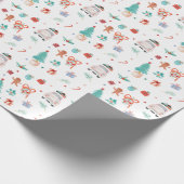 Whimsical Elegant Christmas pale colors Geschenkpapier (Ecke)