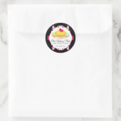 Whimsical & elegant Cupcake Bakery Business Labels Runder Aufkleber (Tasche)