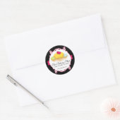 Whimsical & elegant Cupcake Bakery Business Labels Runder Aufkleber (Umschlag)
