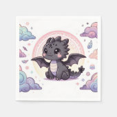 Whimsical Elegant Dragon Baby Shower Serviette (Vorderseite)