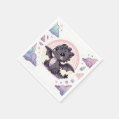 Whimsical Elegant Dragon Baby Shower Serviette (Ecke)