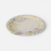 whimsical elegant floral baby shower pappteller (Schrägansicht)