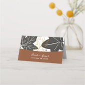 Whimsical elegant Herbst Hochzeit im Herbst Sitzpl Platzkarte (Vorderseite)