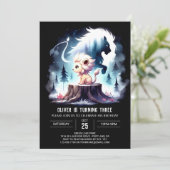 Whimsical Elegant Lion Birthday Einladung (Stehend Vorderseite)