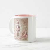 Whimsical Elegant Pink and Gold Pastel Nutcracker Zweifarbige Tasse (Vorderseite Links)