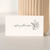Whimsical Elegant Script Individuelle Name Lotus B Gummistempel