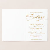 Whimsical Elegant Script Monogram Wedding Folienkarte (Innenseite)