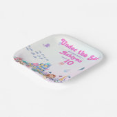 Whimsical Elegant Under the Sea Mermaid Square Pappteller (Gewinkelt)