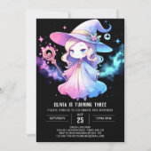 Whimsical Elegant Wizard Geburtstag Einladung (Vorderseite)