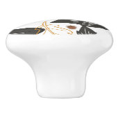 Whimsical Elegante Herbst Herbstlaub Acorns Keramikknauf (Seitenansicht)