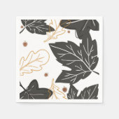Whimsical Elegante Herbst Herbstlaub Acorns Serviette (Vorderseite)
