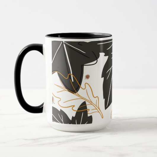 Whimsical Elegante Herbst Herbstlaub Acorns Tasse (Links)