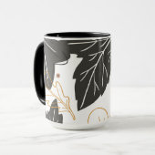 Whimsical Elegante Herbst Herbstlaub Acorns Tasse (Vorderseite Links)