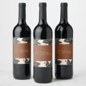 Whimsical Elegante Hochzeit im Herbst Herbst Weinetikett (Flaschen)