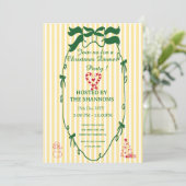 Whimsical Elegante Weihnachtsdusche Party Einladung (Stehend Vorderseite)