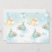 Whimsical Elephant Balloons Baby Shower Boy Einladung (Rückseite)